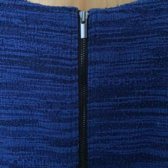 LOFT Blue Textured Sleeveless Dress - Picture 5 of 7